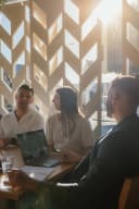 First home buyers reviewing mortgage paperwork